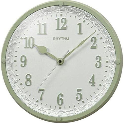 Rhythm Value Added Wall Clock Convex Glass,3D Numerals,Silent Silky Move Analog